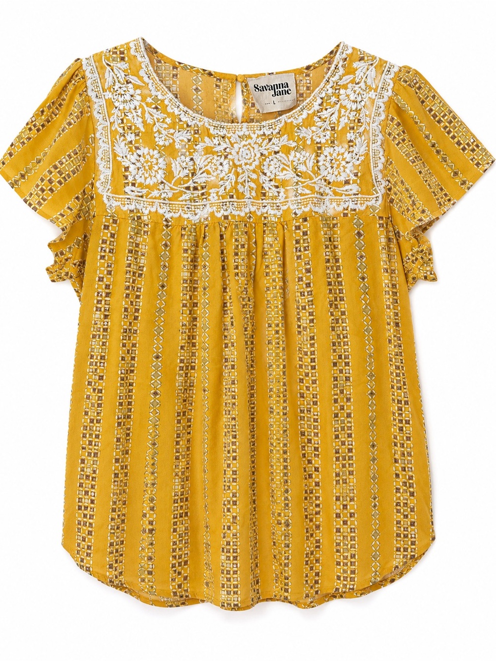 EUC boho savanna Jane cottage-core top Large